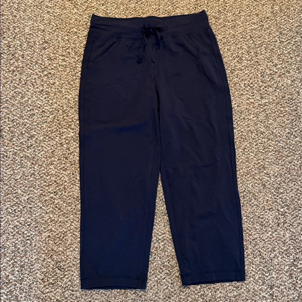 Navy Blue Jogger Cropped Pants- Small - Picture 2 of 3